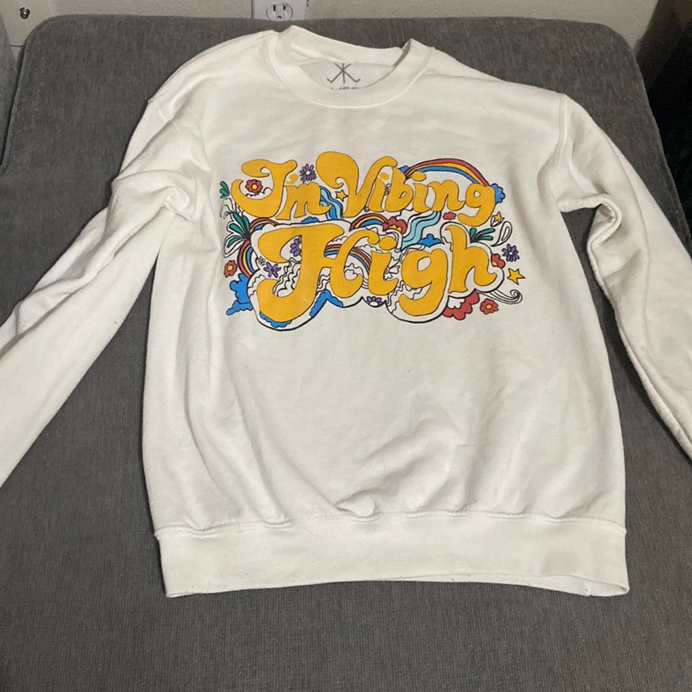 Women’s used Life Clothing Company “I’m vibing high” sweatshirt